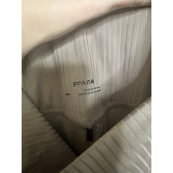 Prana Luxara Rib Flare‎ Cropped Leggings Carob Size Medium Ribbed Casual Light - Picture 5 of 7